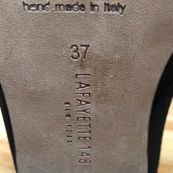 Lafayette 148 New York Siena Suede black slippers - Picture 8 of 8